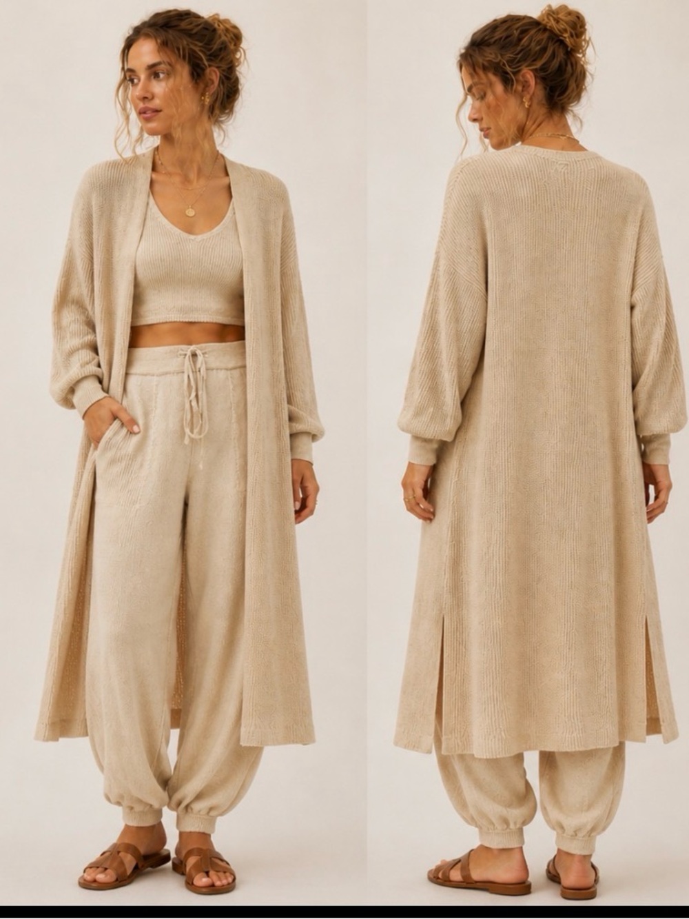 Free People Beach oversized knit duster cardigan